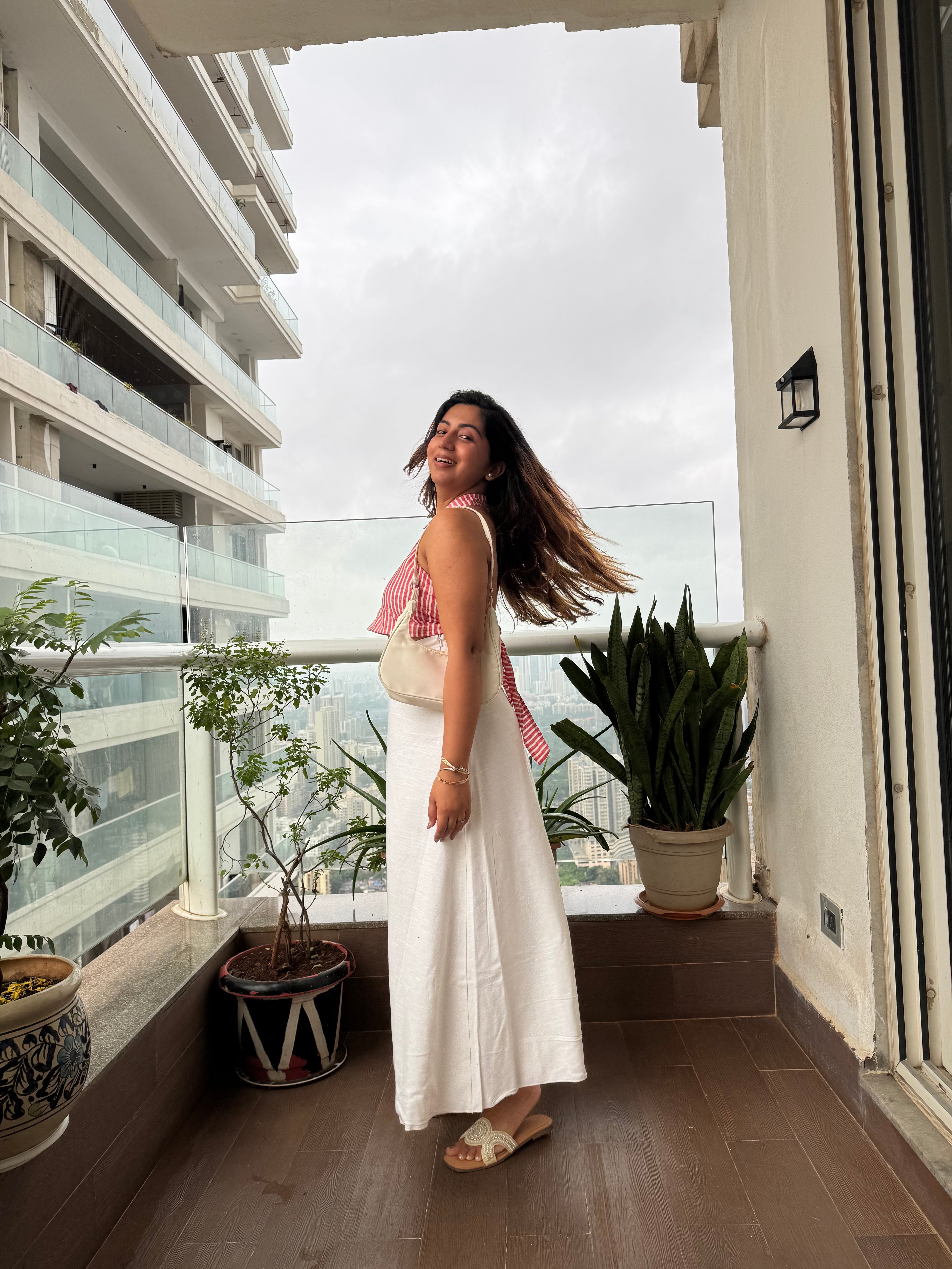 Premium Cotton White Skirt with Lining