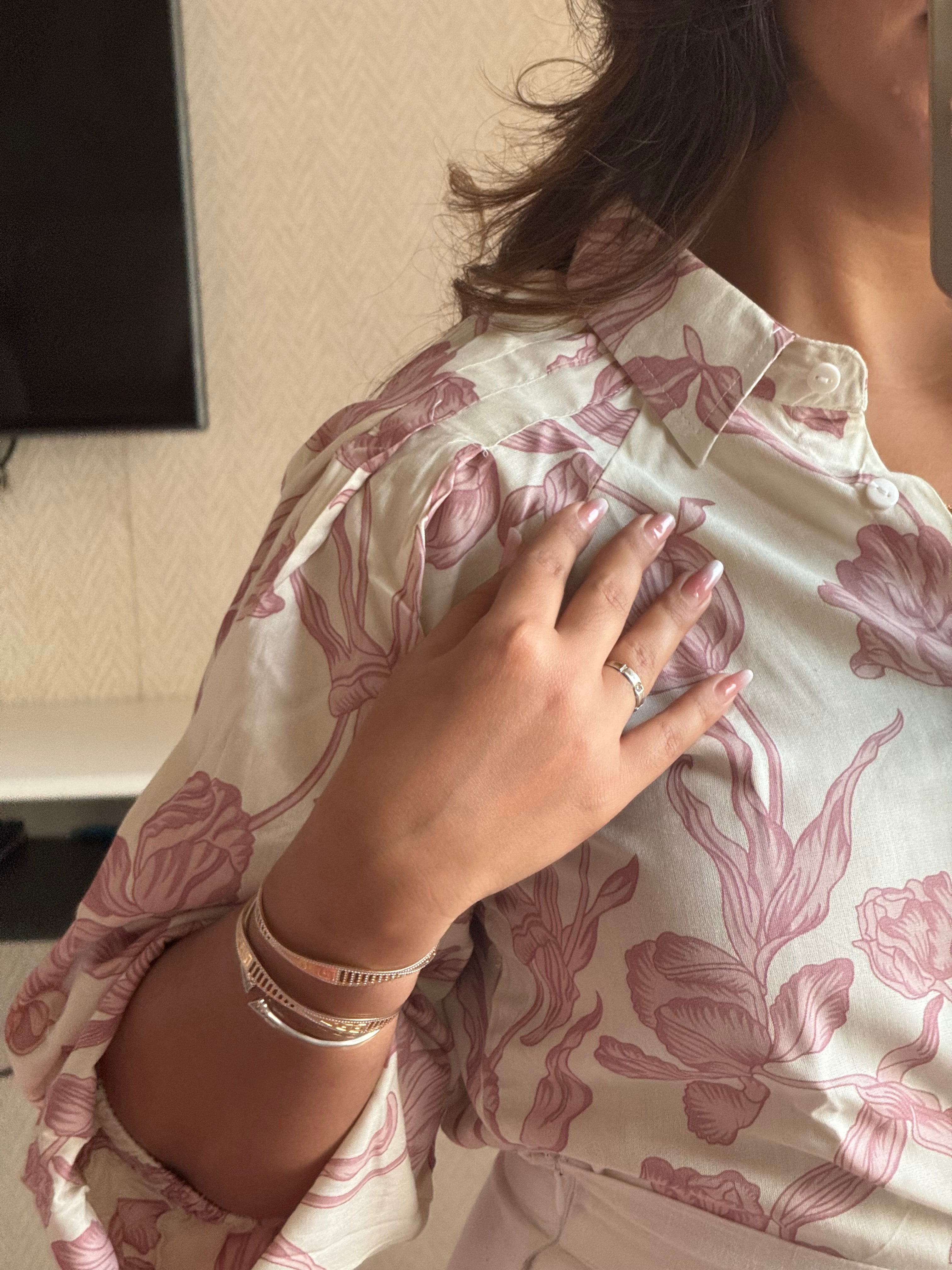 Classic Cream Floral Shirt