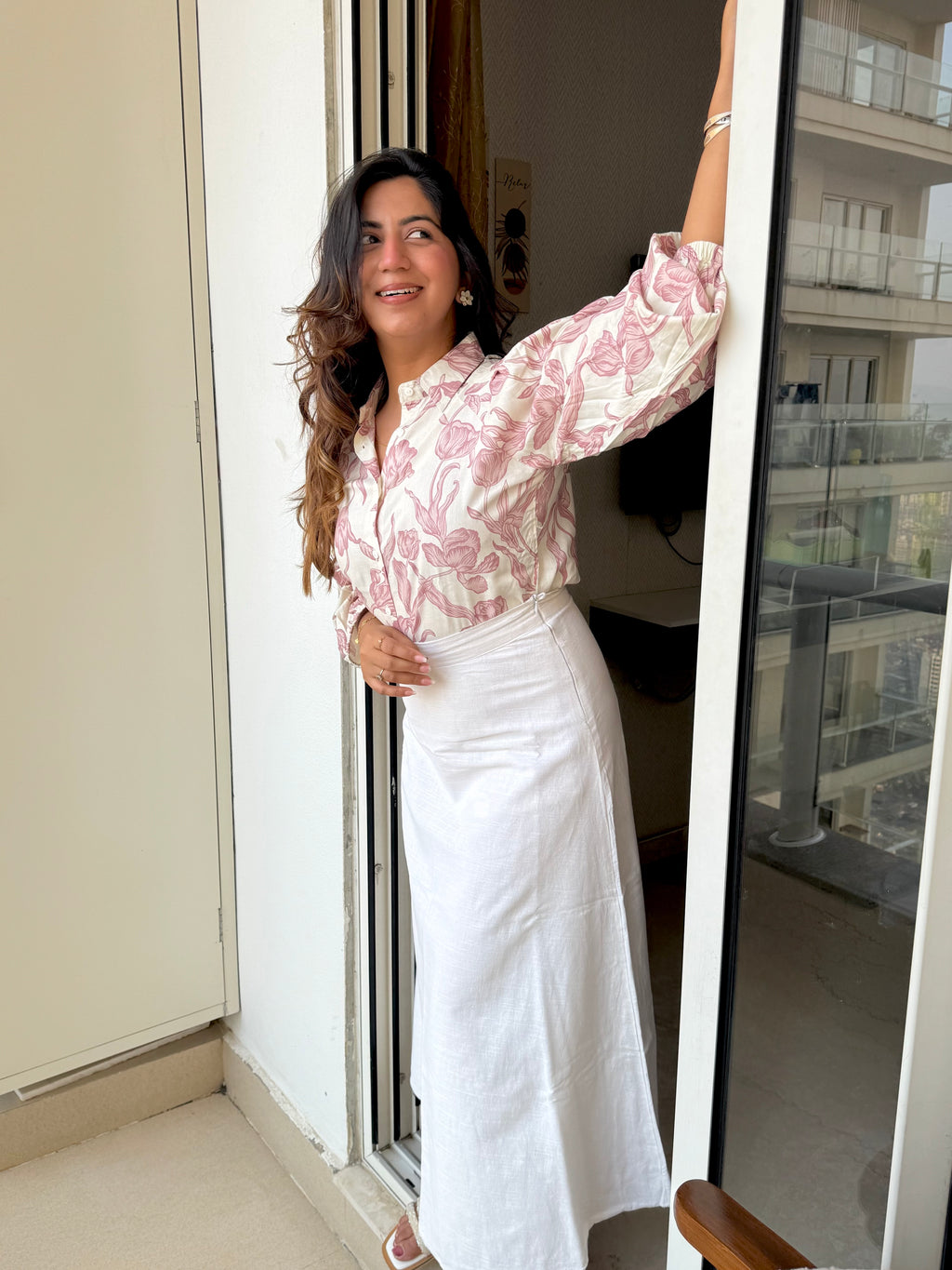 Classic Cream Floral Shirt