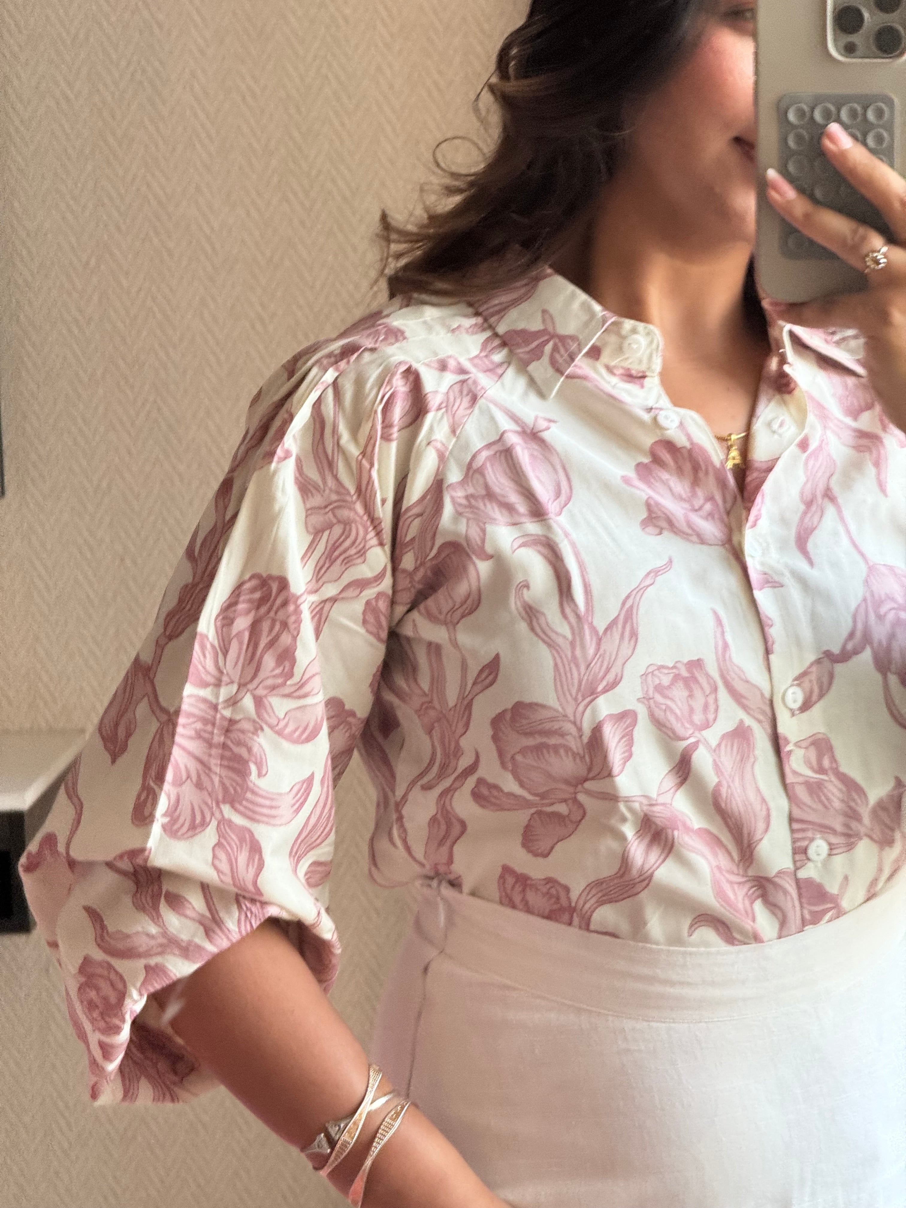 Classic Cream Floral Shirt