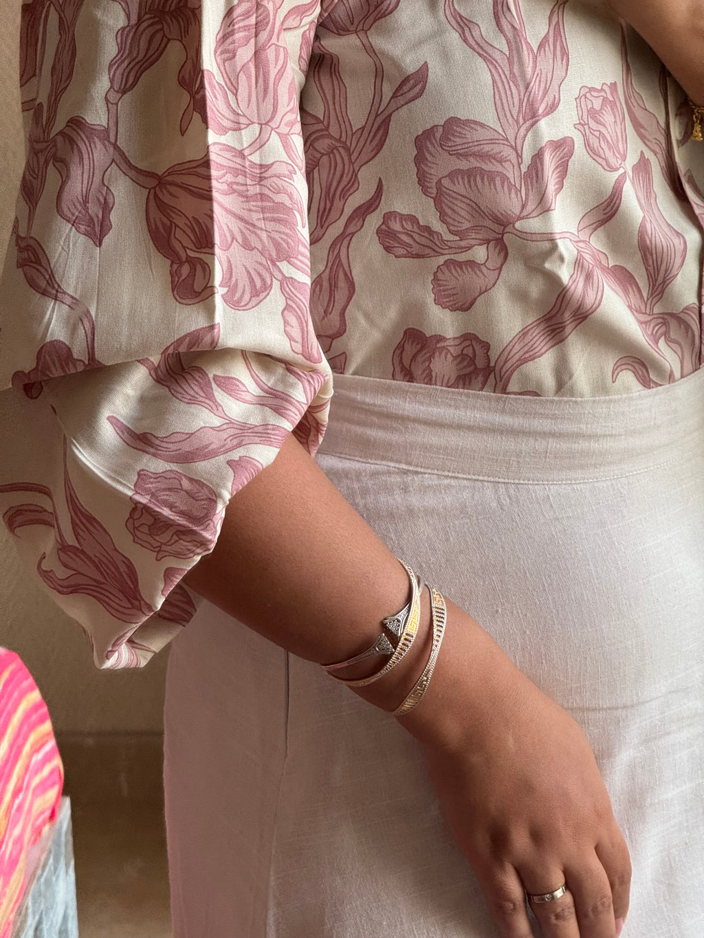 Classic Cream Floral Shirt