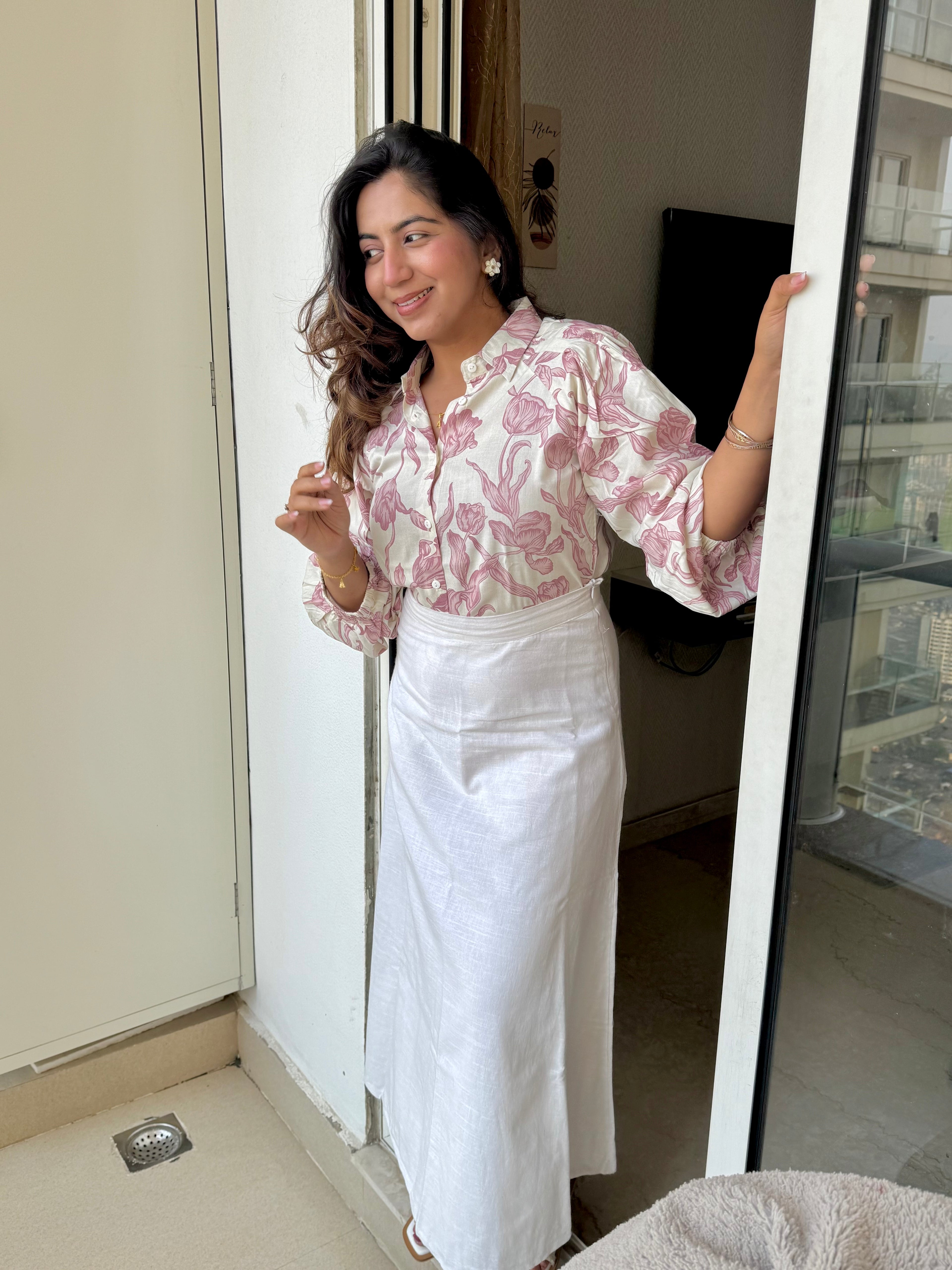 Classic Cream Floral Shirt