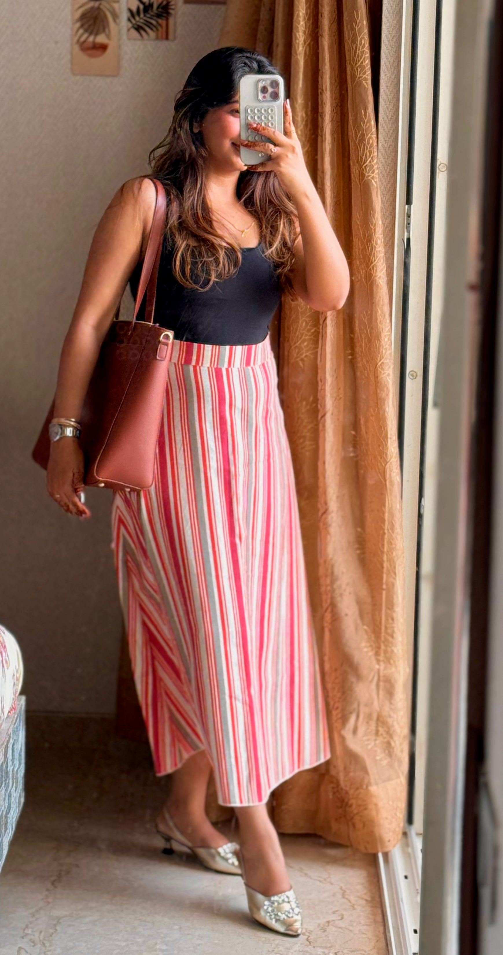 OG STRIPES COTTON SKIRT