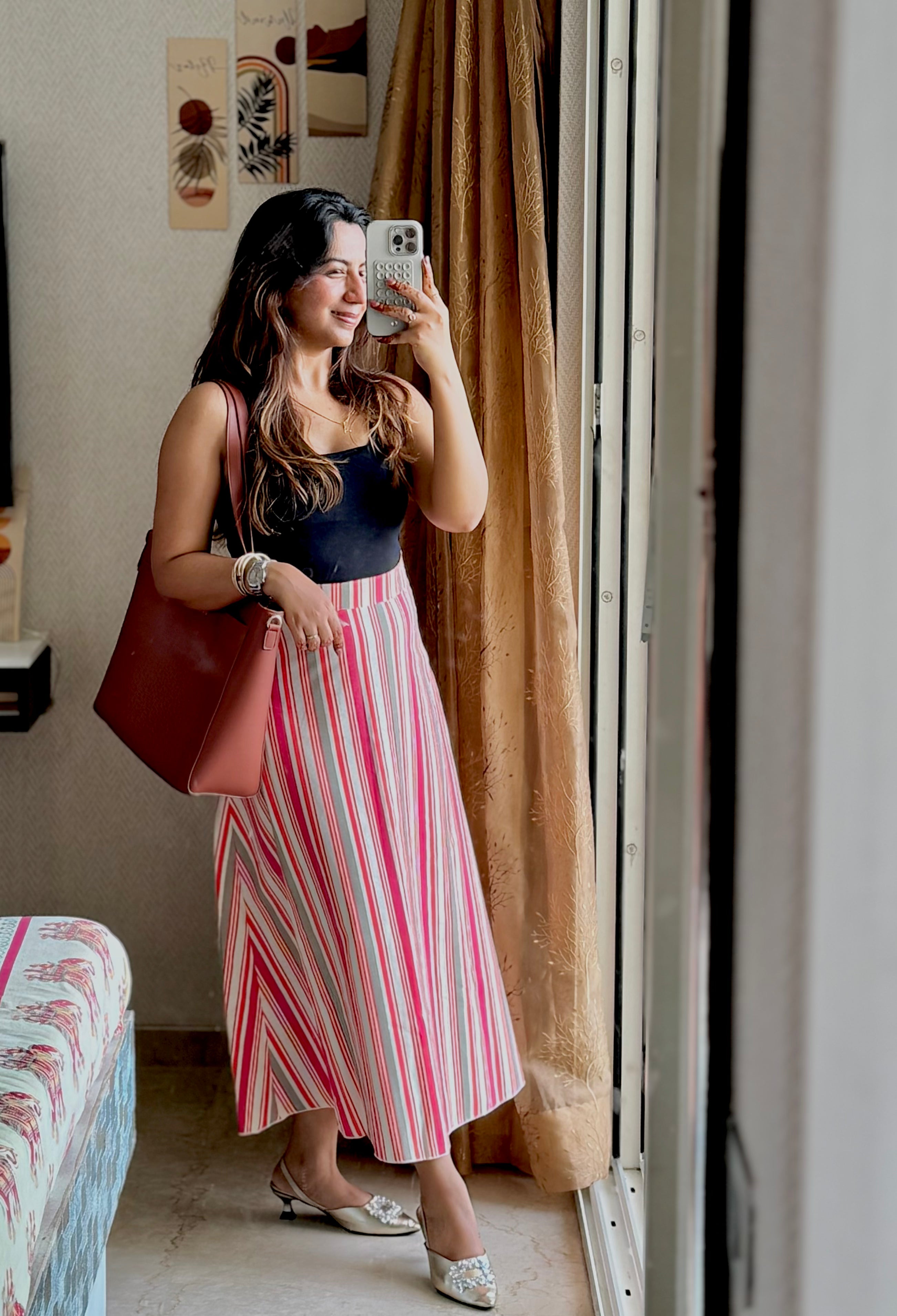 OG STRIPES COTTON SKIRT