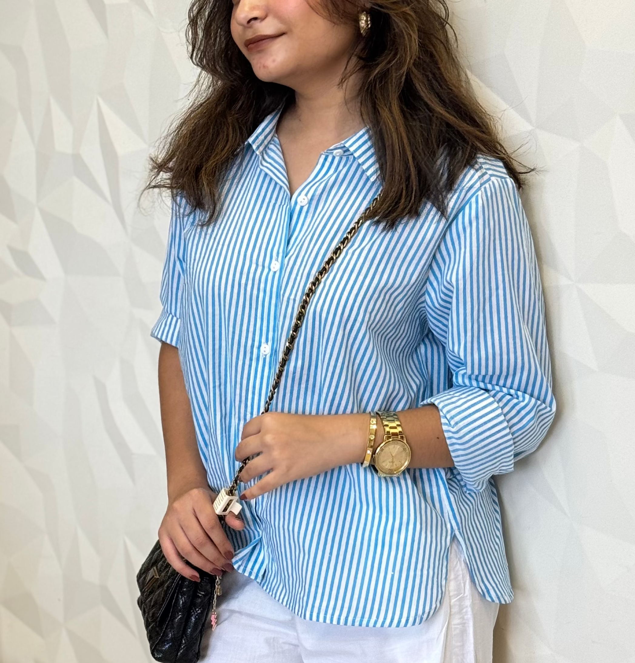 Blue Stripes Cotton Shirt