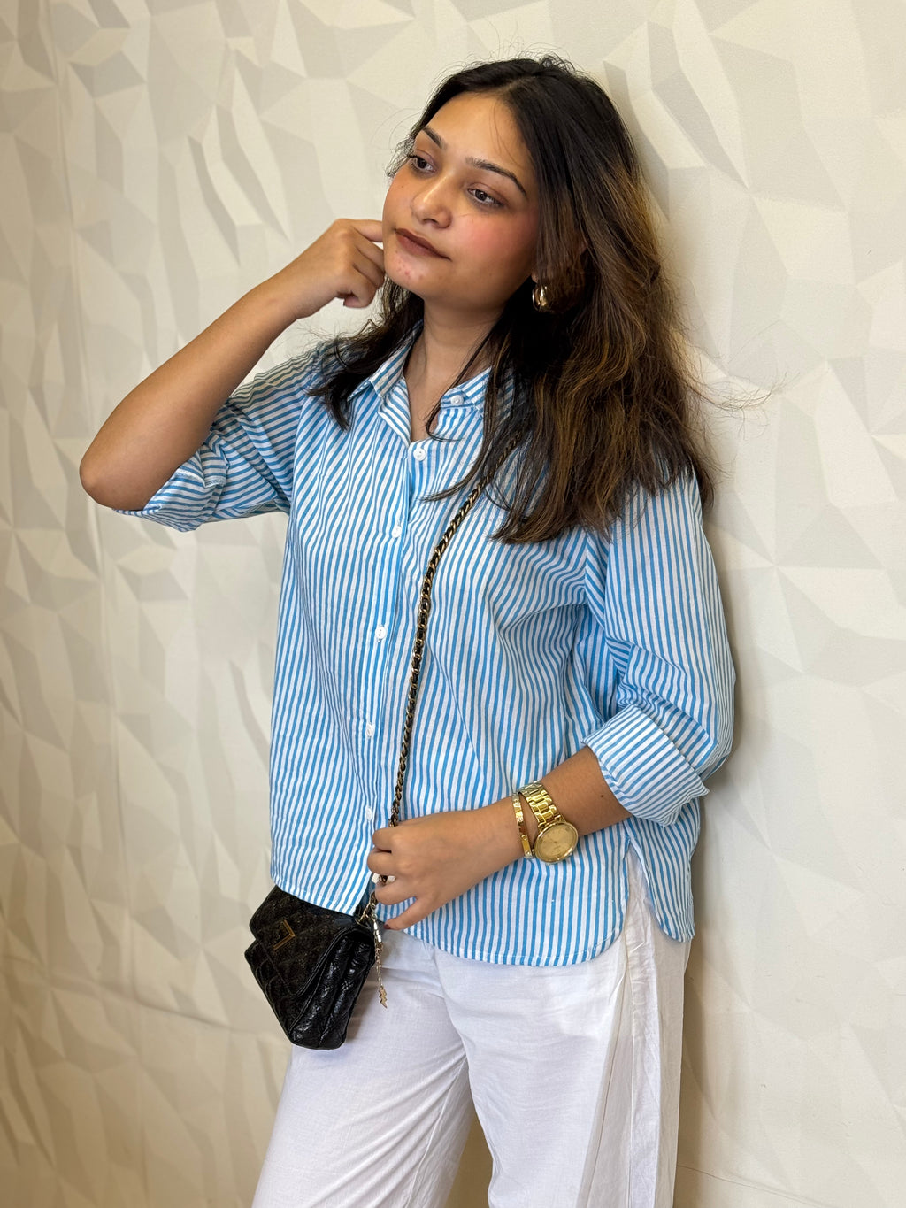 Blue Stripes Cotton Shirt