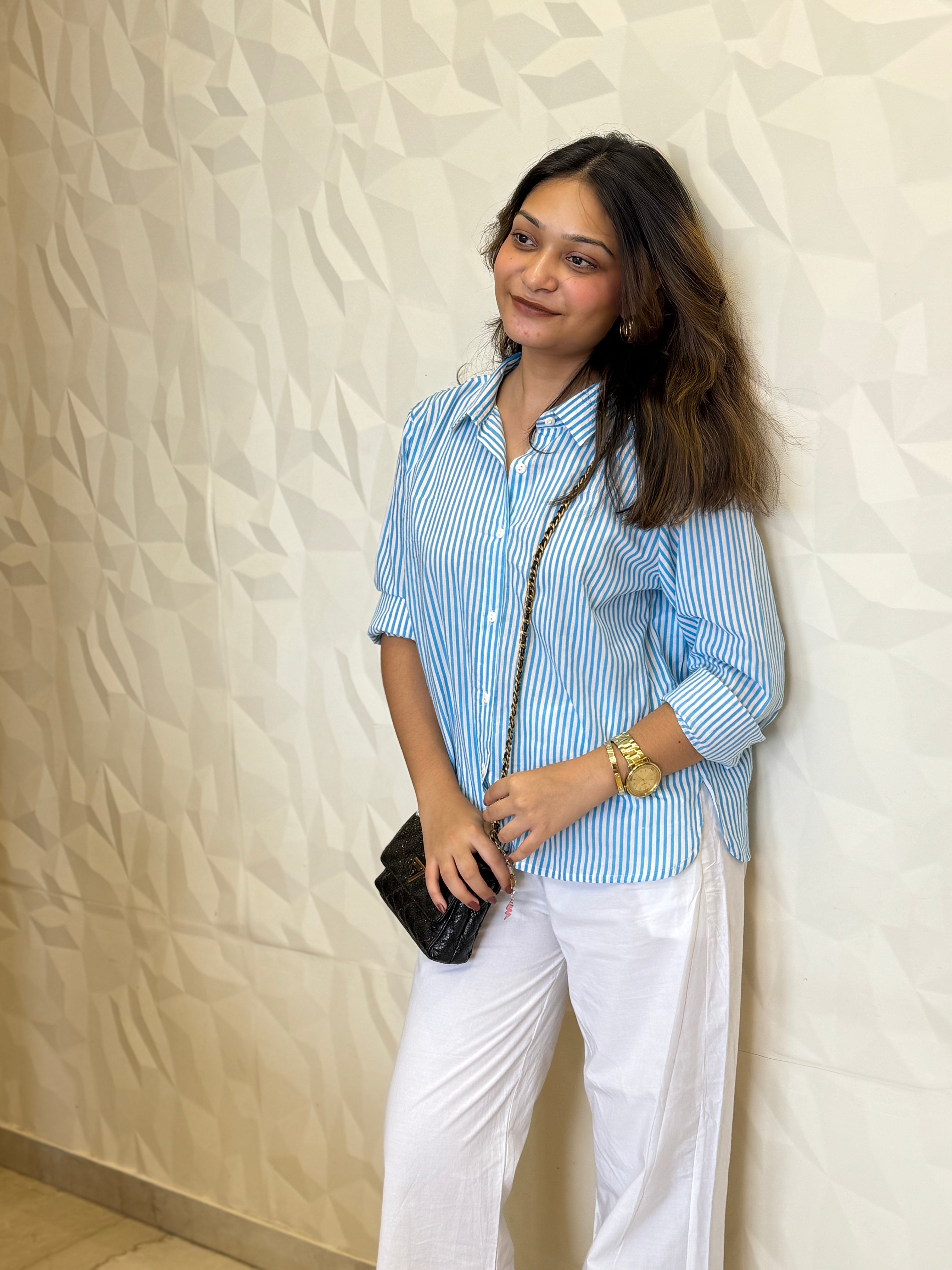 Blue Stripes Cotton Shirt