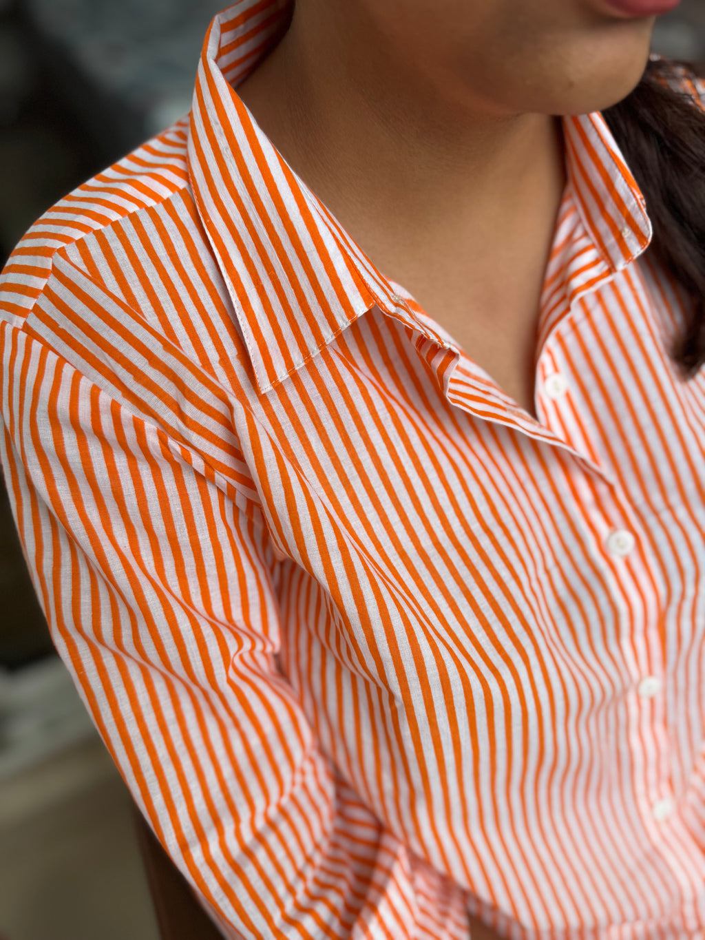 Fresh Orange Cotton Shirt