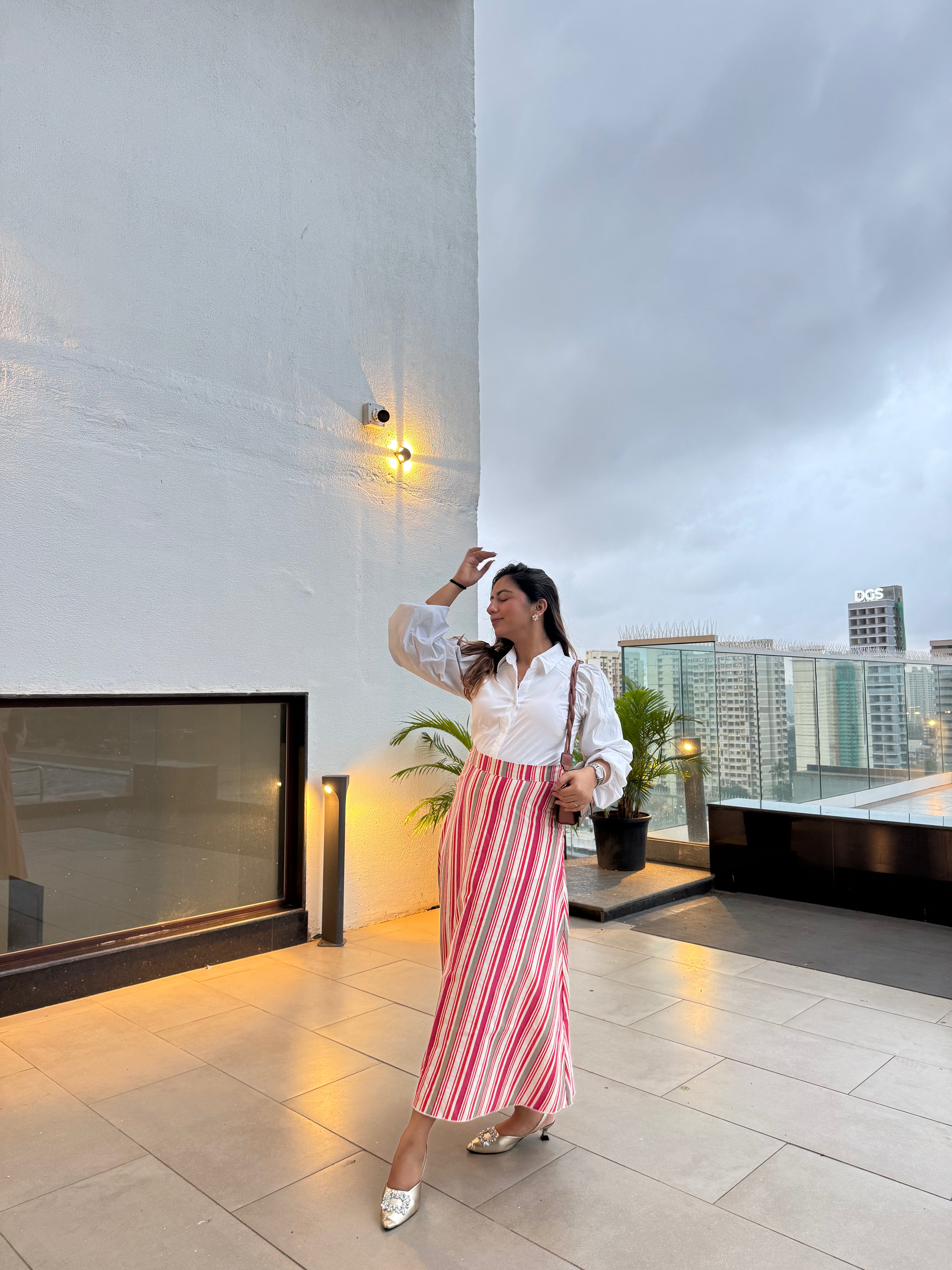 OG STRIPES COTTON SKIRT
