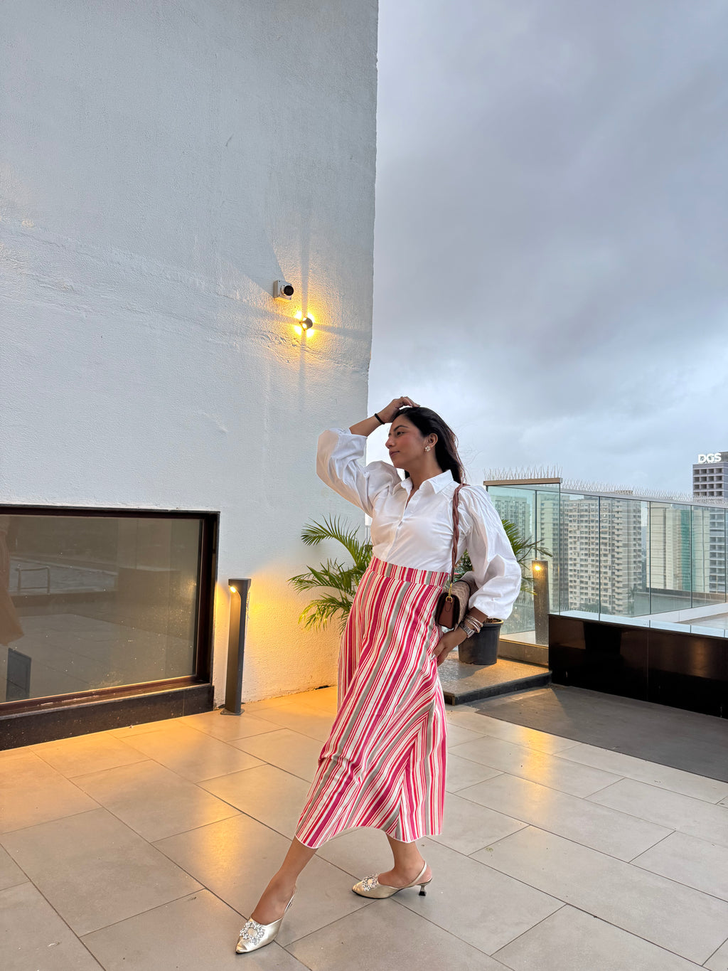 OG STRIPES COTTON SKIRT