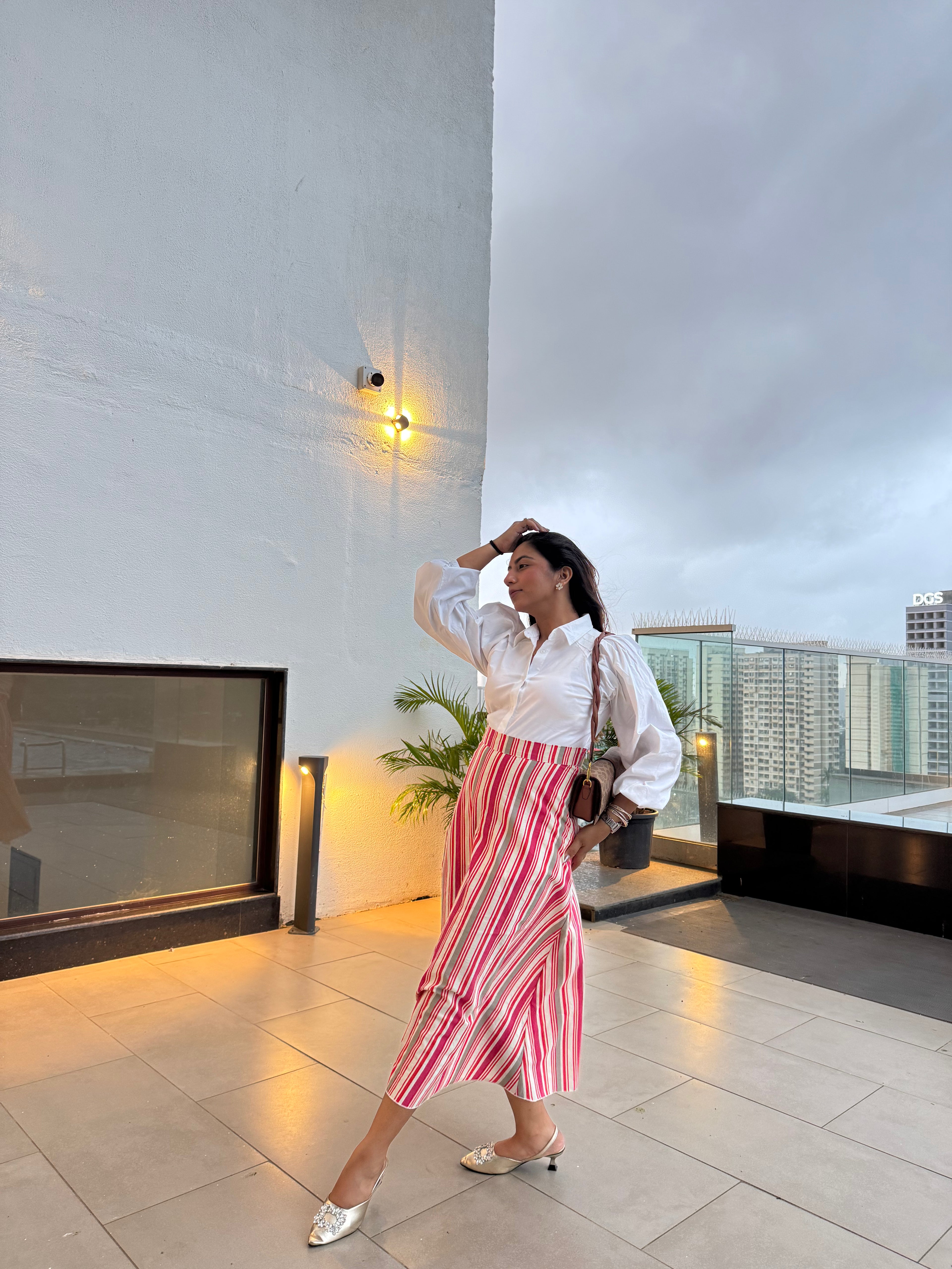 OG STRIPES COTTON SKIRT