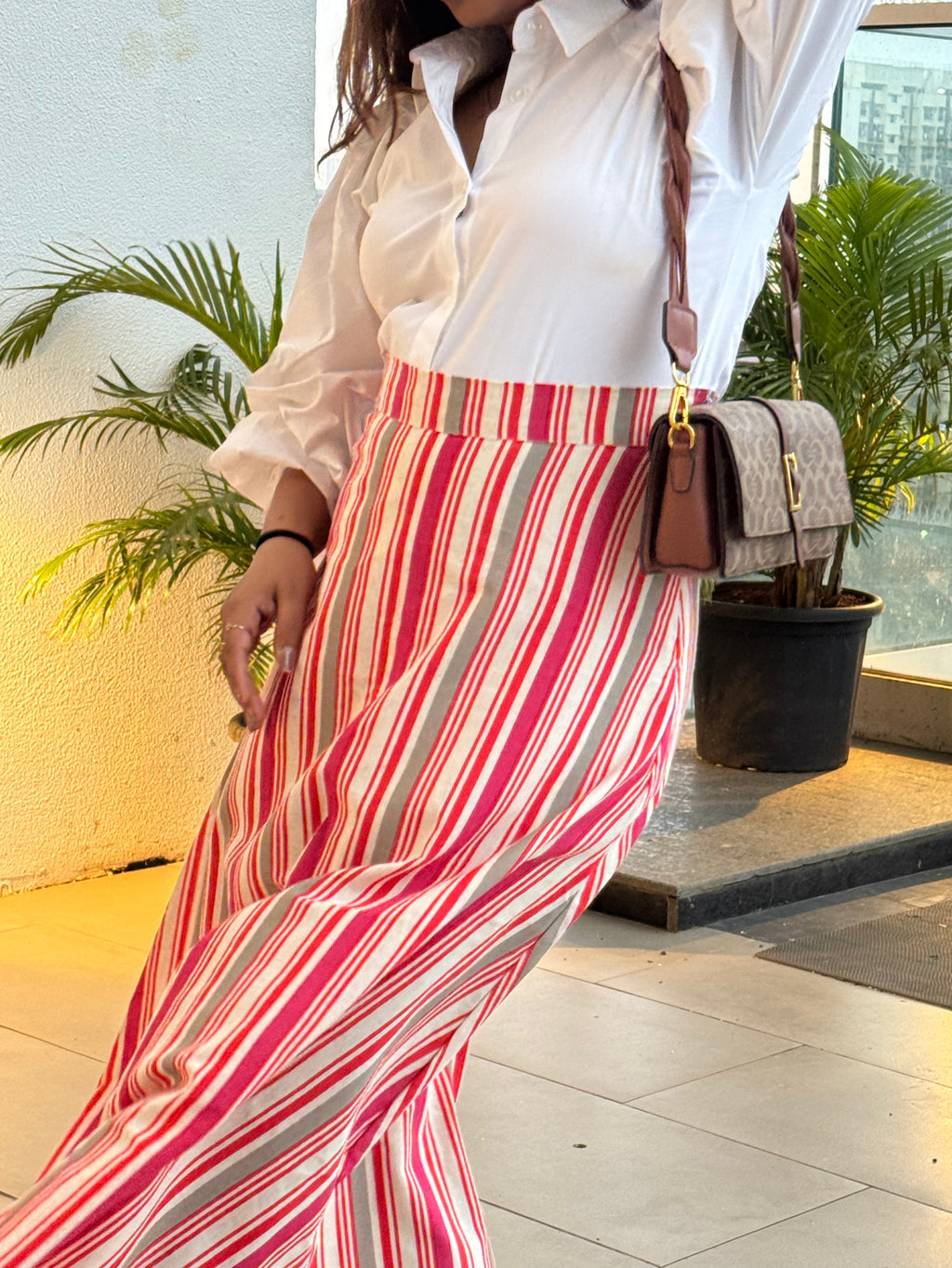 OG STRIPES COTTON SKIRT