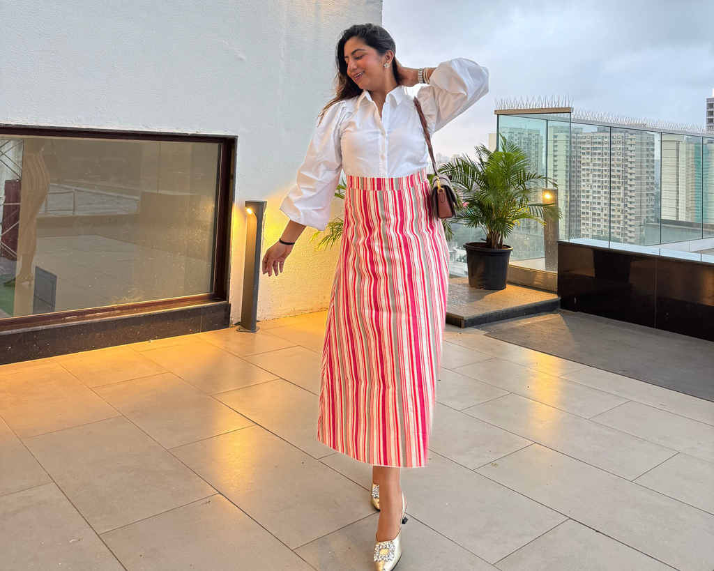 OG STRIPES COTTON SKIRT