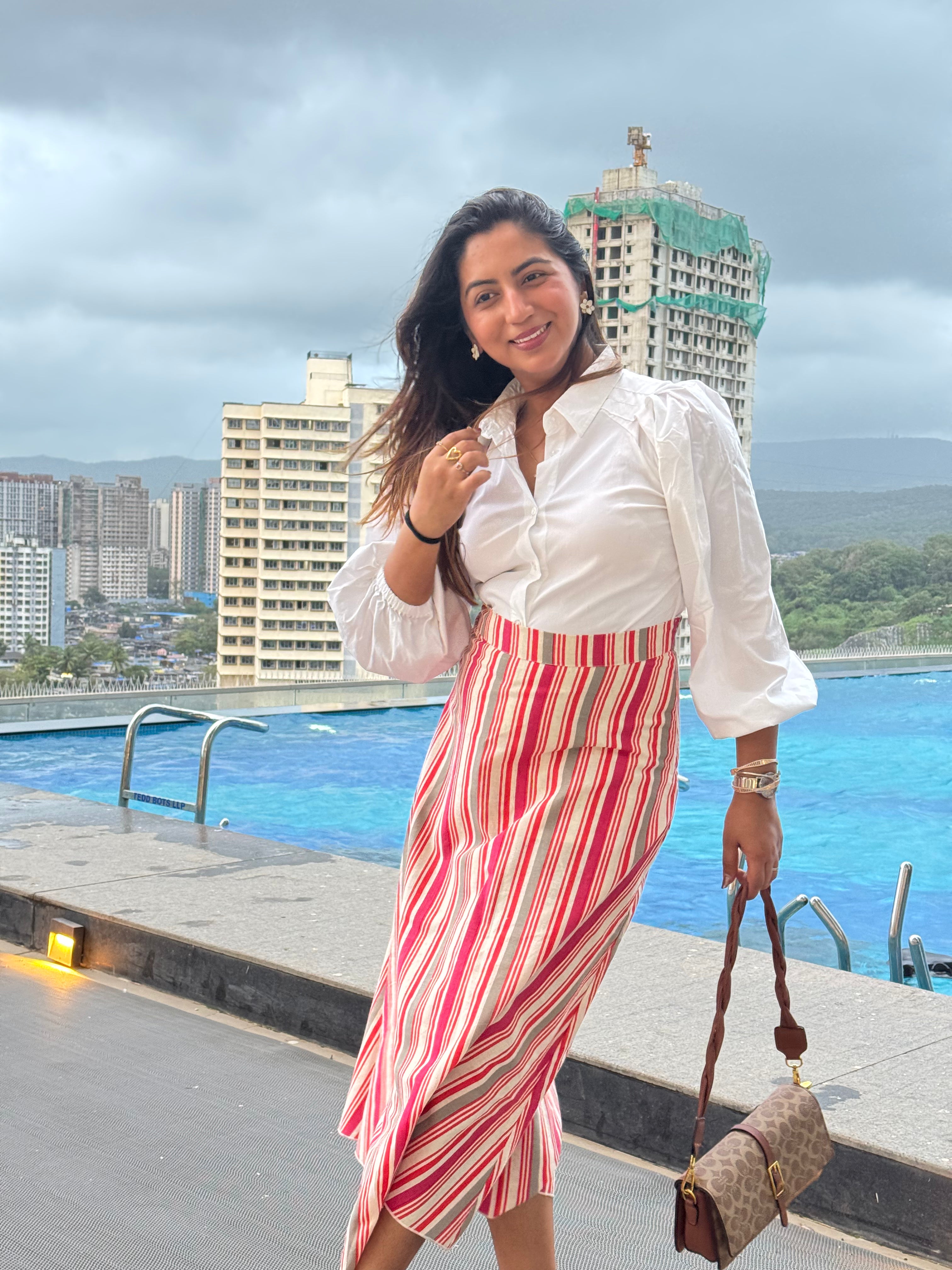 OG STRIPES COTTON SKIRT