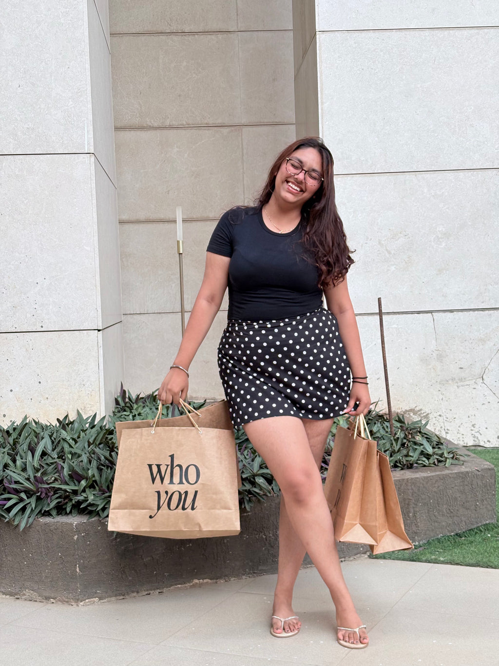 Black Polka Dot Skort