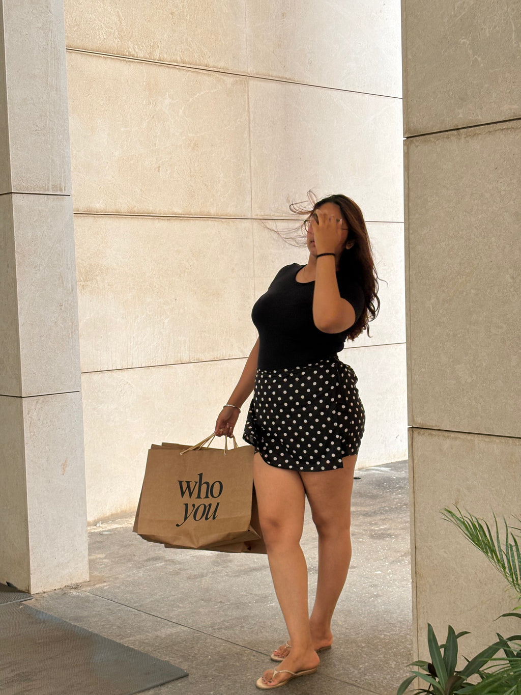 Black Polka Dot Skort