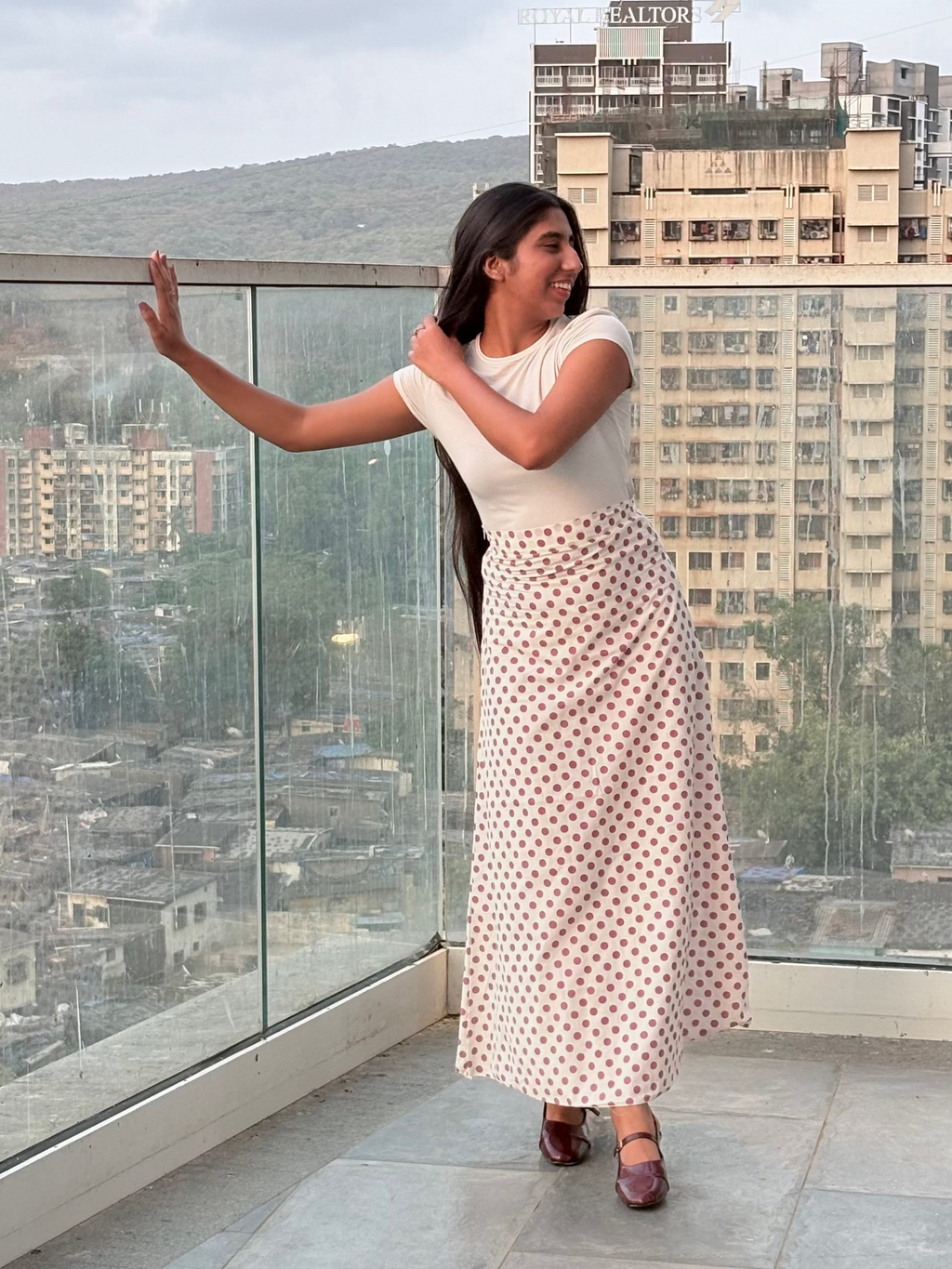 Lavender Polka Dot Skirt