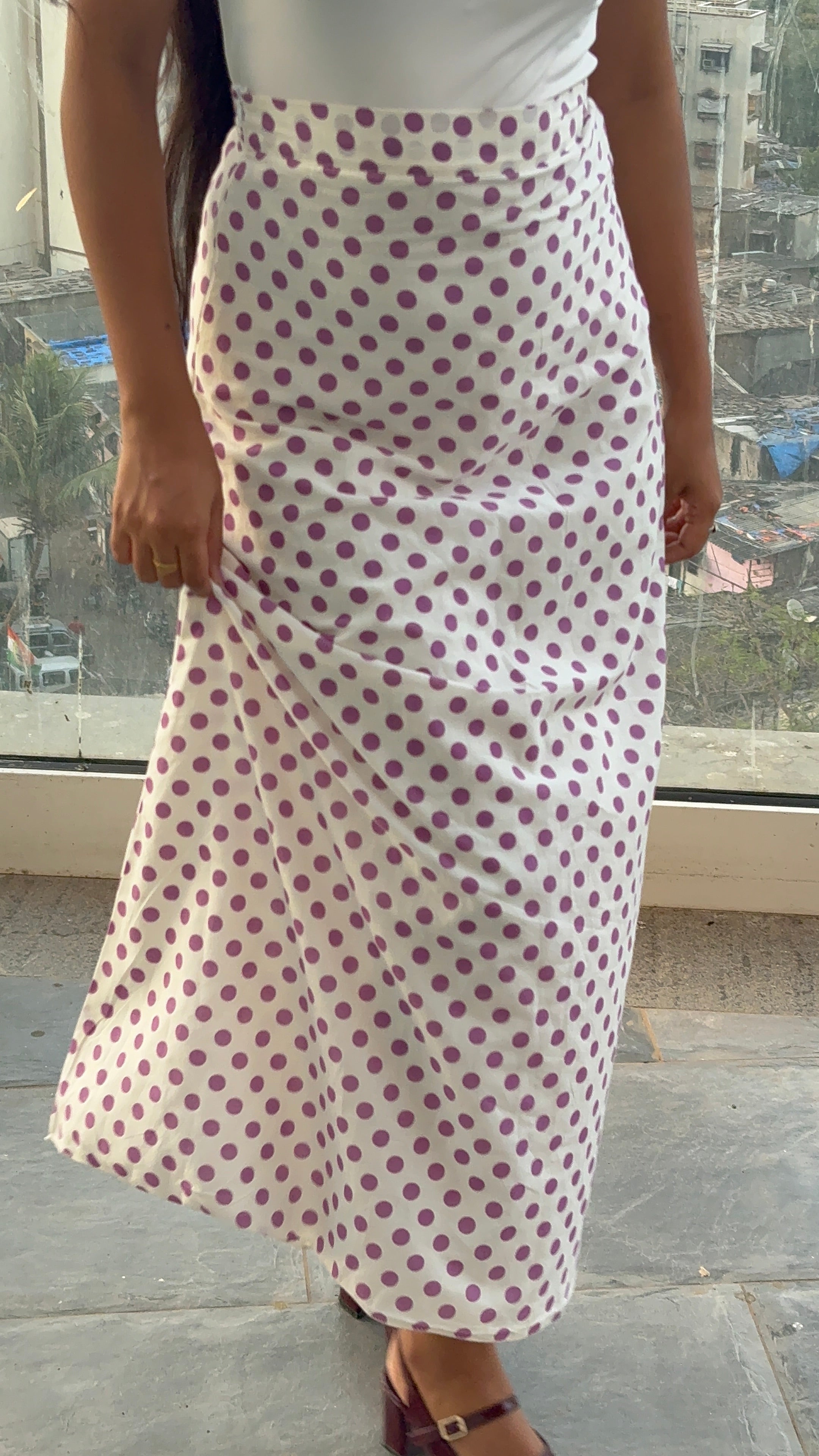 Lavender Polka Dot Skirt
