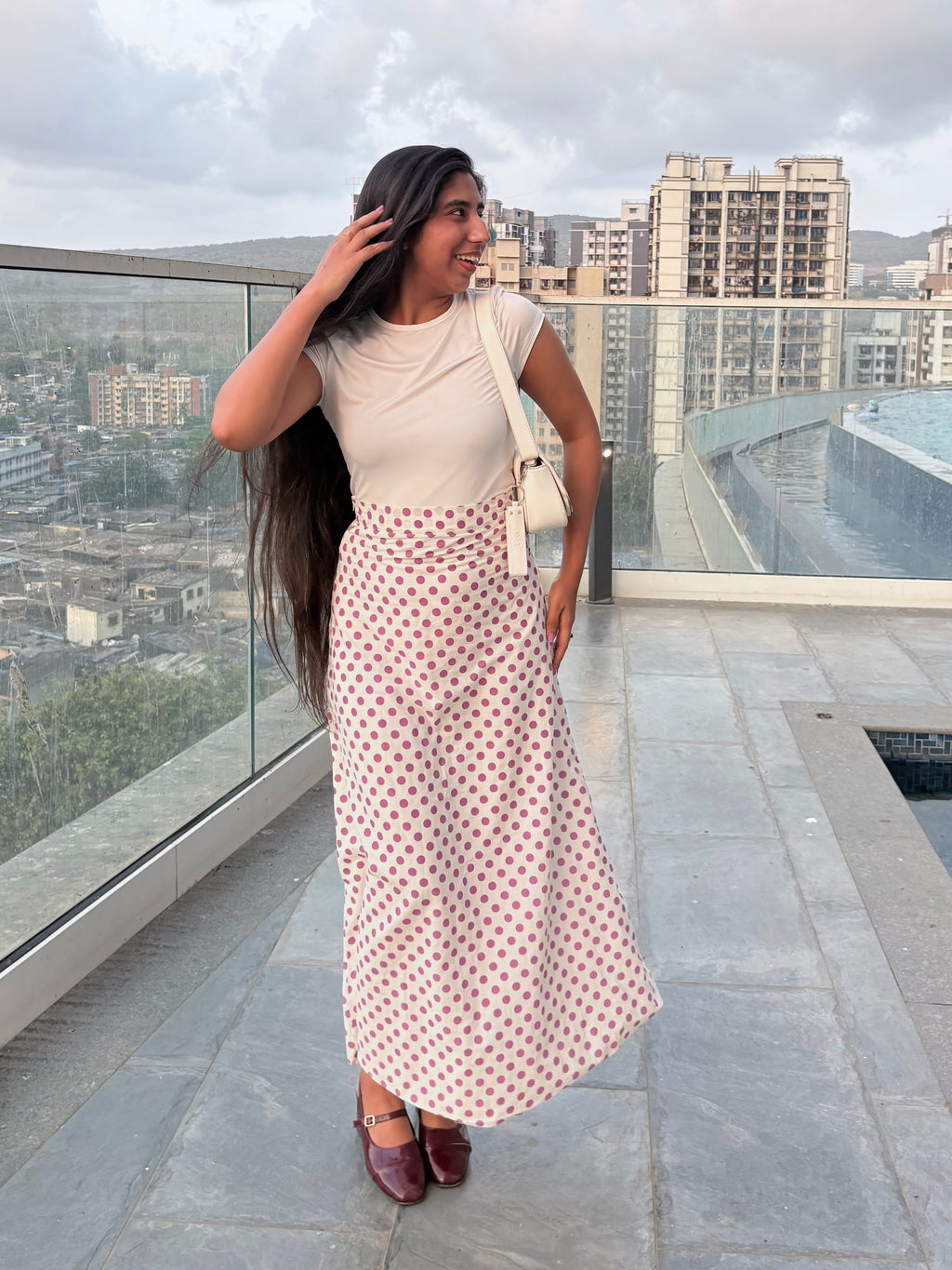 Lavender Polka Dot Skirt