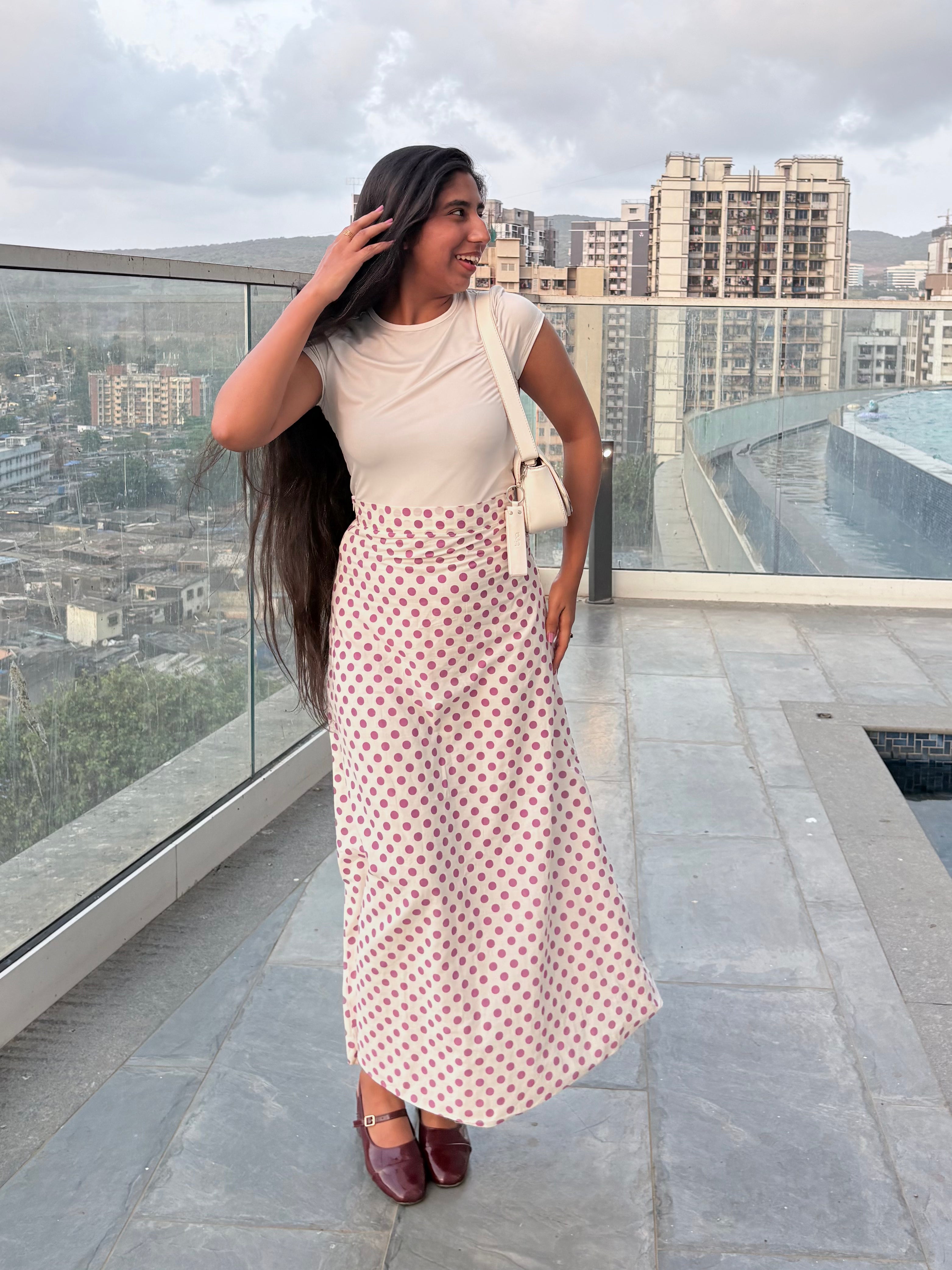 Lavender Polka Dot Skirt