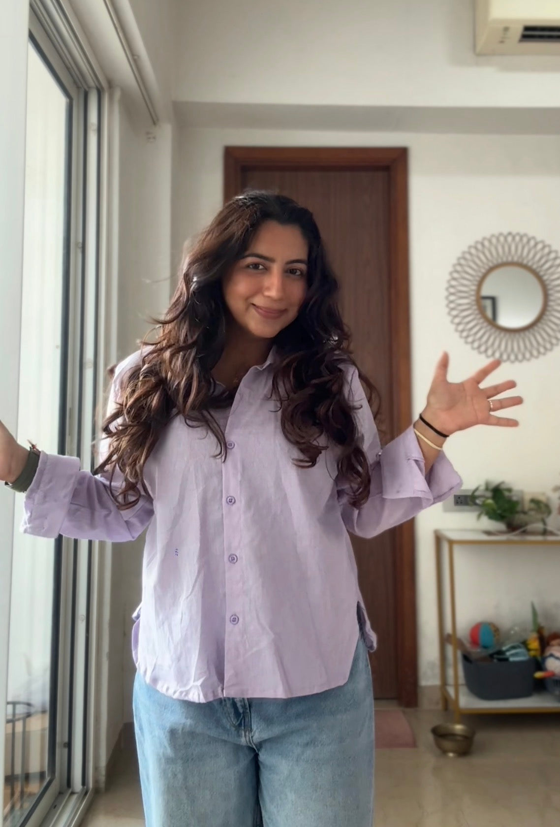 Soft Lilac Classic Linen Shirt