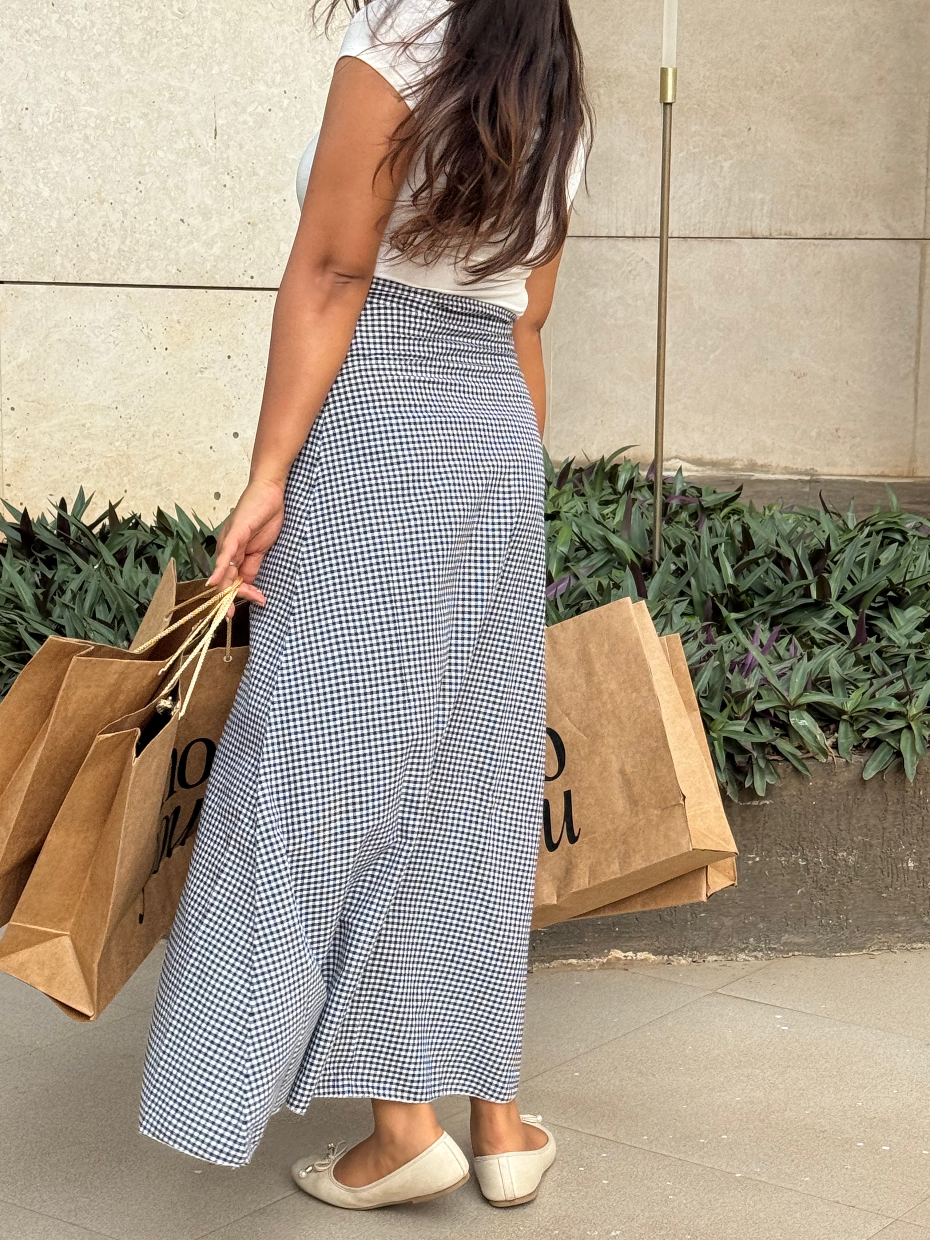 Midnight Checks Skirt
