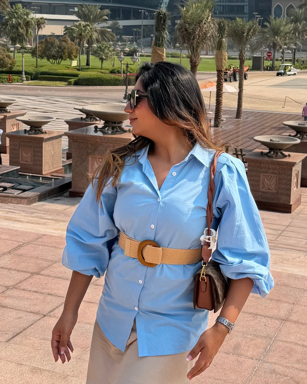 Classic Solid Blue Cotton Shirt