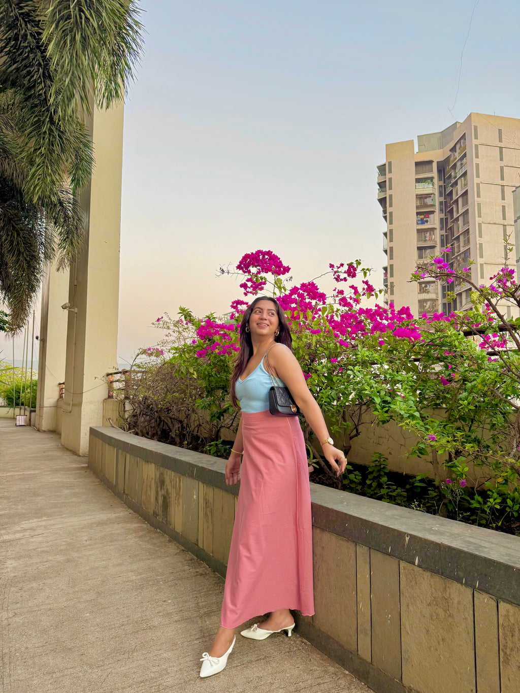 Peach Cotton Skirt
