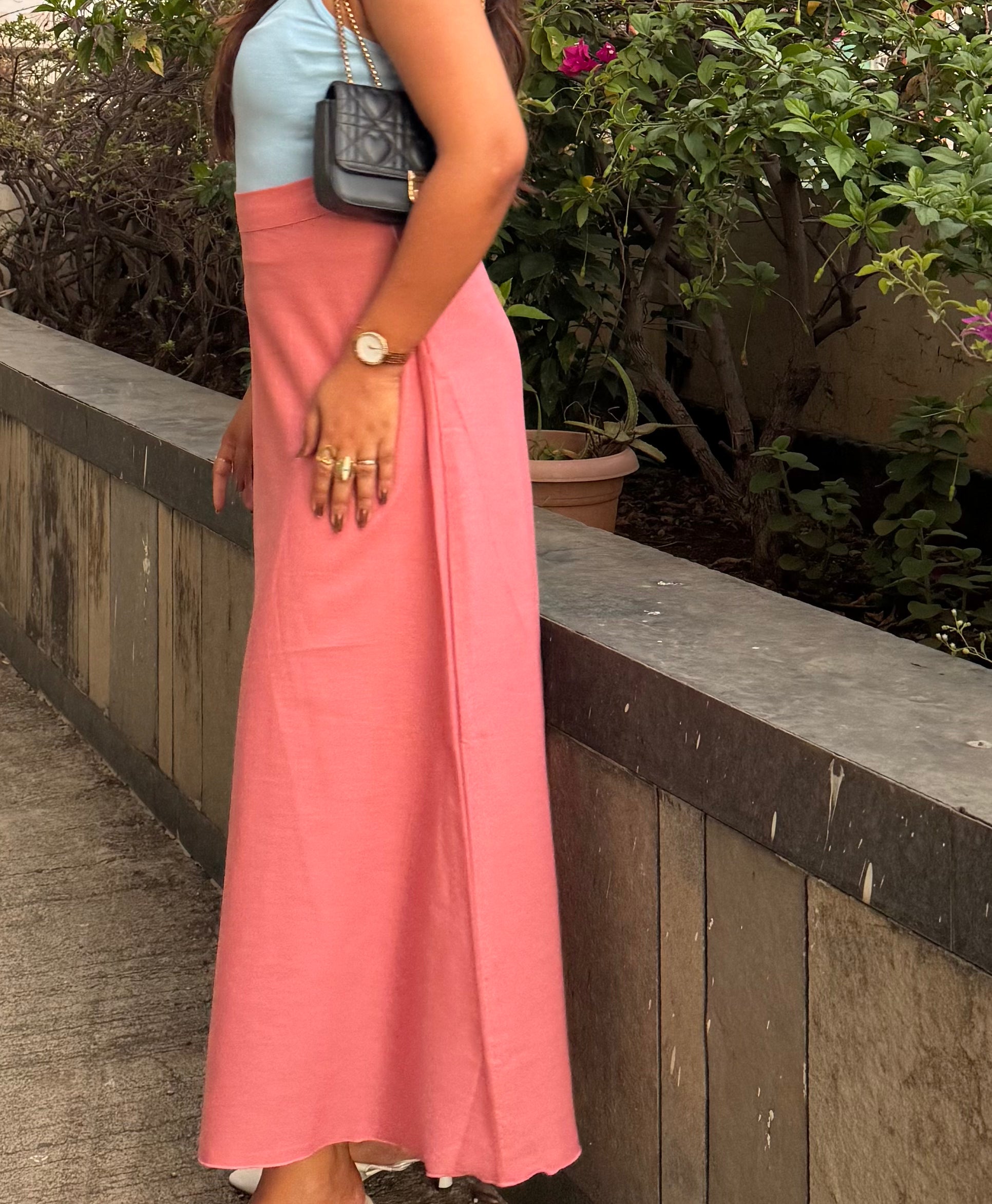Peach Cotton Skirt