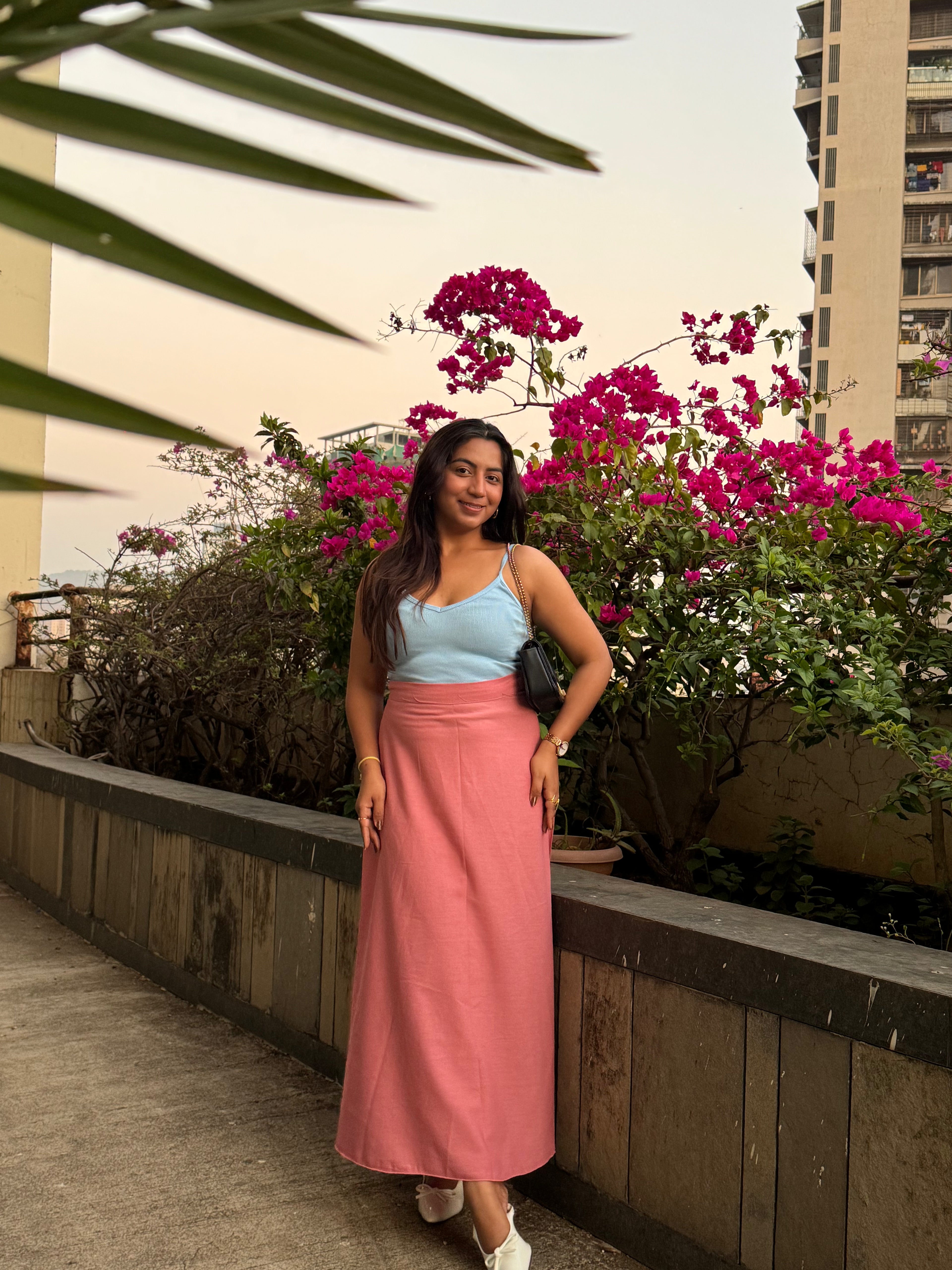 Peach Cotton Skirt